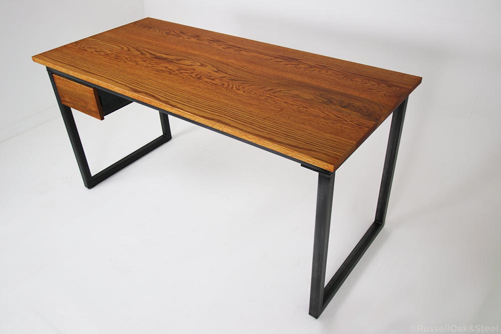 5ft industrial desk mahogany