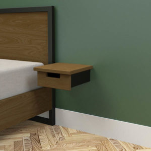 industrial wall mounted bedside drawer
