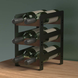industrial vintage wine rack